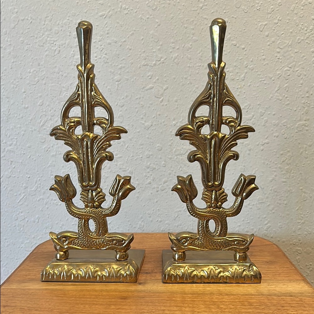 Vintage Brass Bookends Gorgeous!
